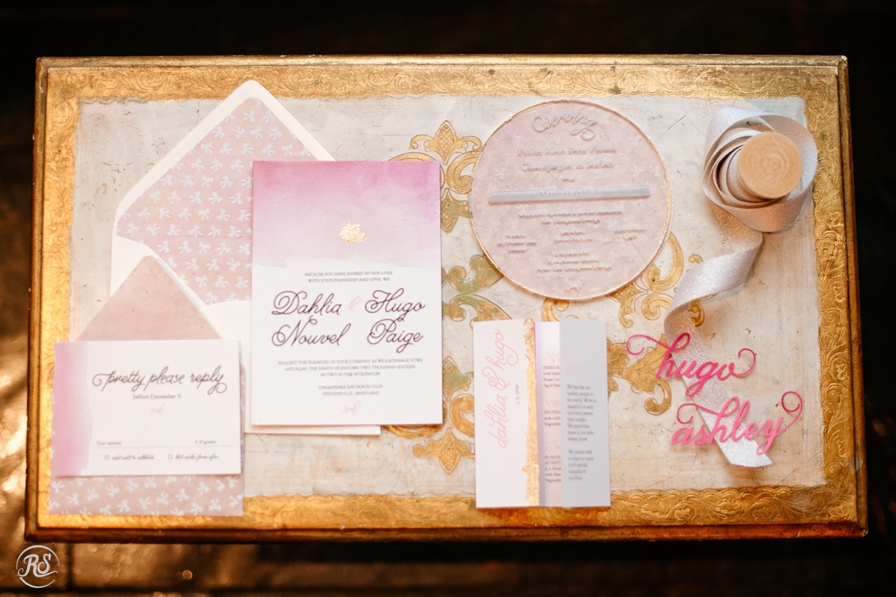 Glamorous Feminine wedding invitations 