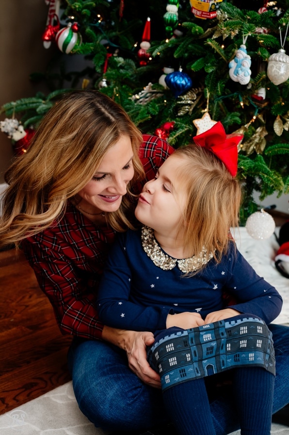 Mother and daughter christmas photos