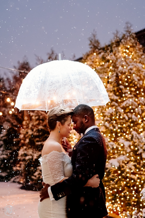 Snowy wedding