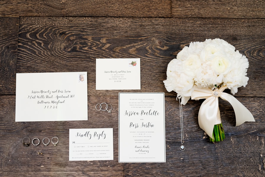Wedding day details. Elegant simple wedding invitation suites 