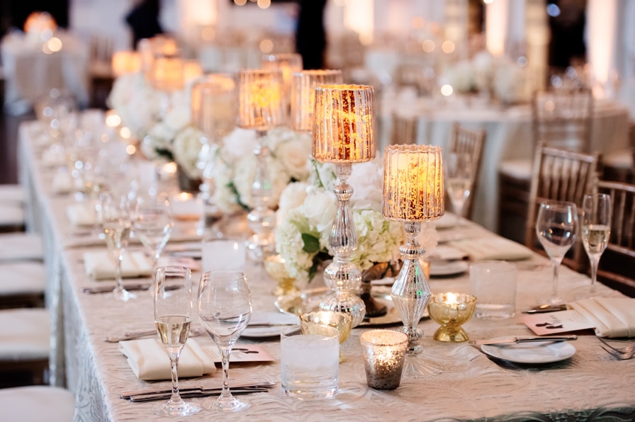 Elegant candlelit wedding