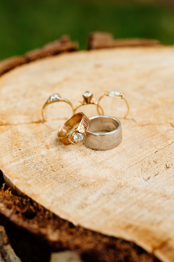 gold wedding rings from family heirlooms