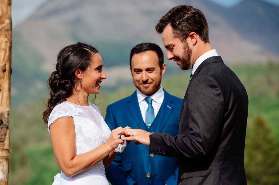 Mountain top wedding Ceremony
