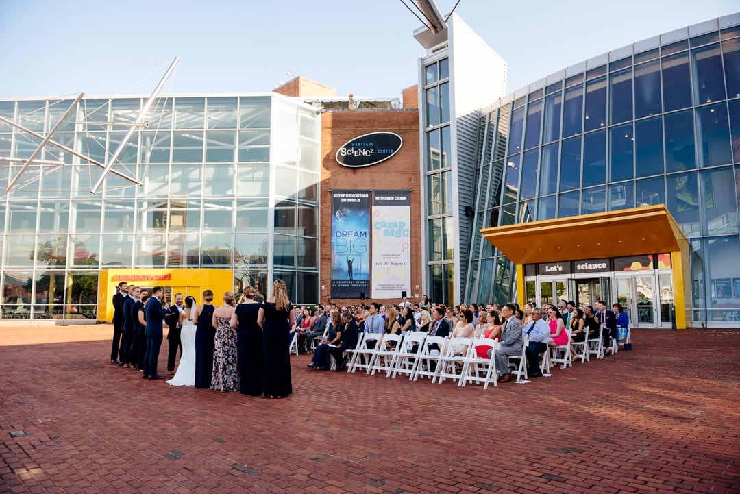 Wedding Ceremony at Maryland Science Center Waterfront