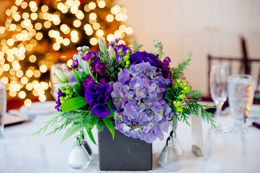 Purple wedding flowers