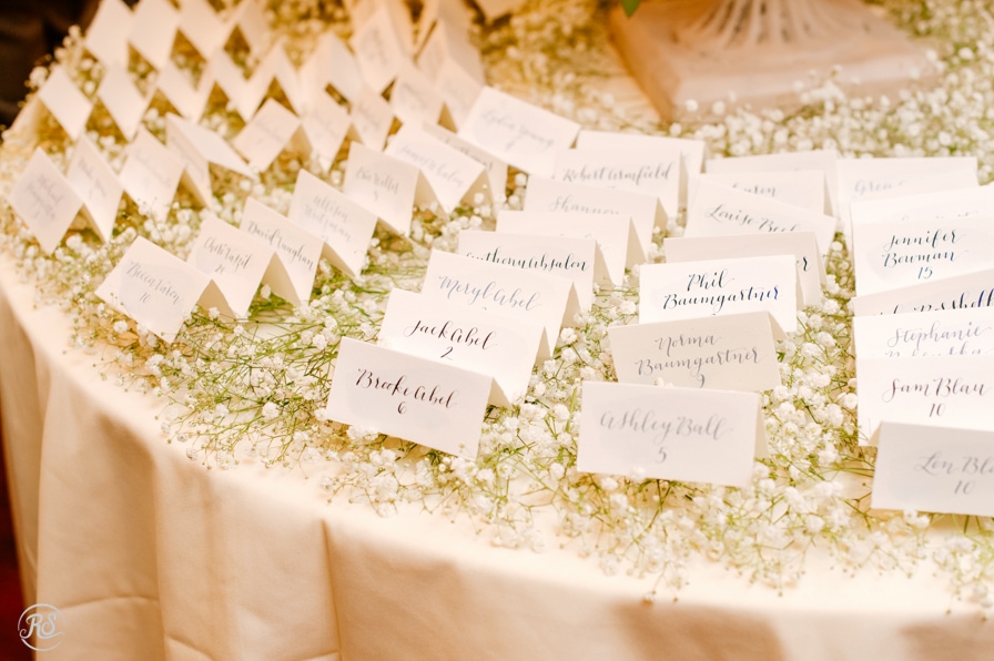Calligraphy seating cards