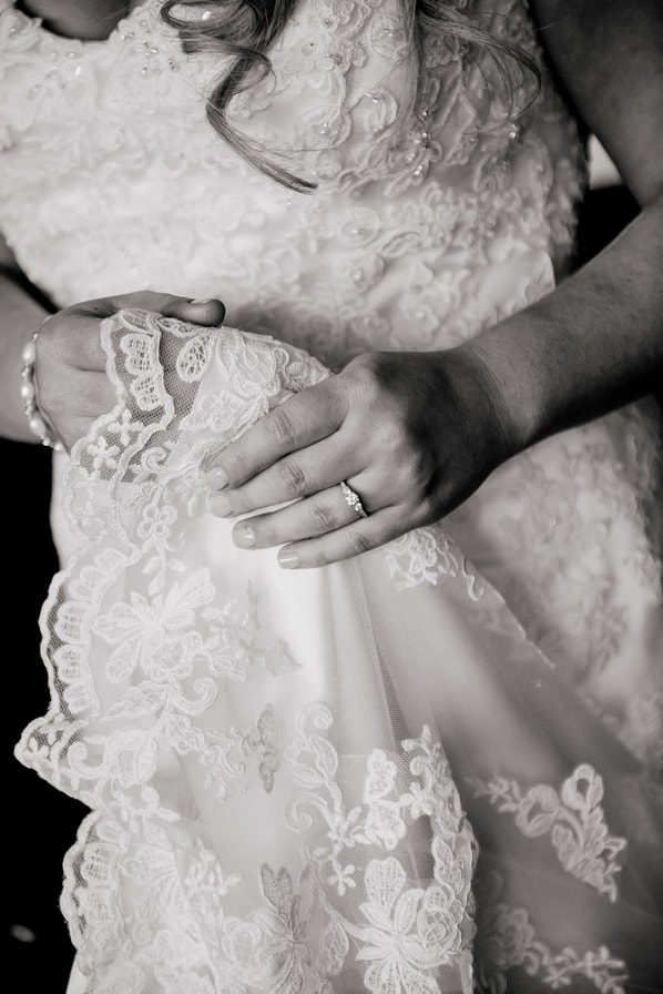 Bridal gown details 