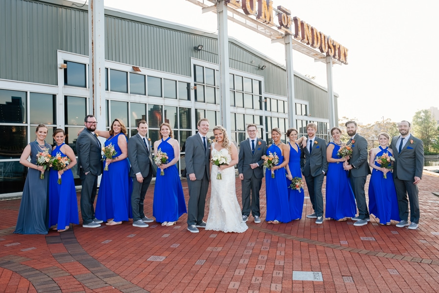 Wedding party on the BMI patio 