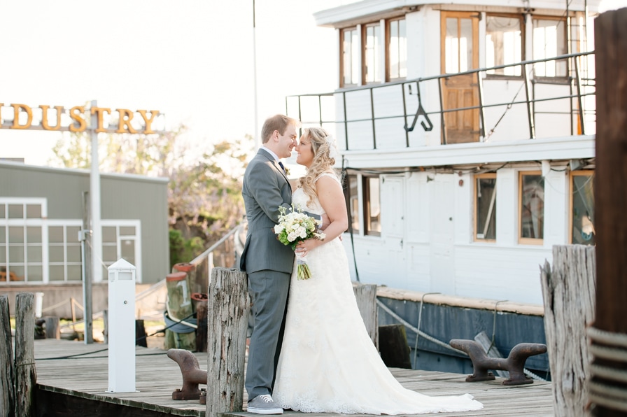 Bride and Groom on Pier 