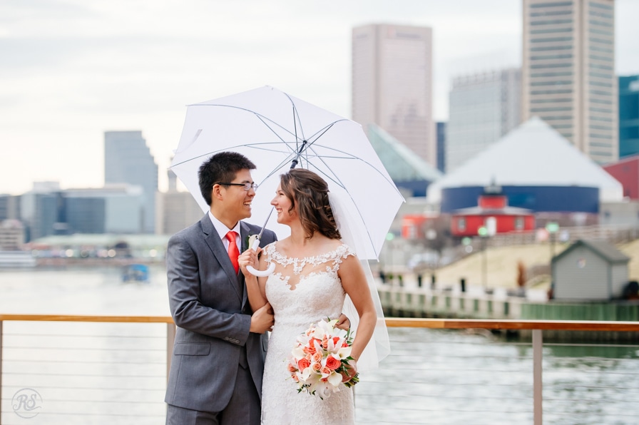 Wedding day rain photos 