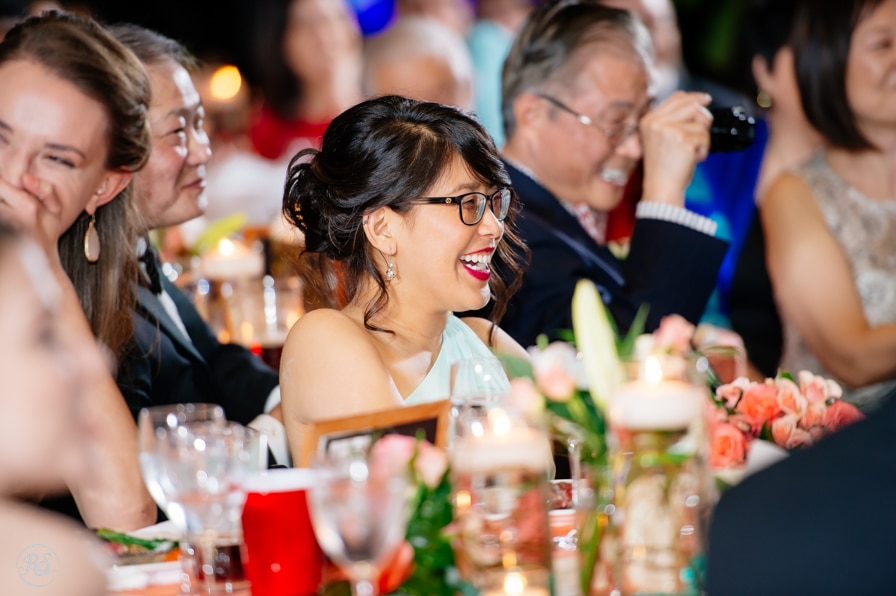 Wedding Guests laughing 