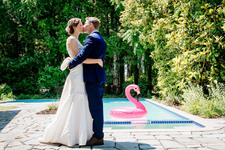 Poolside wedding 