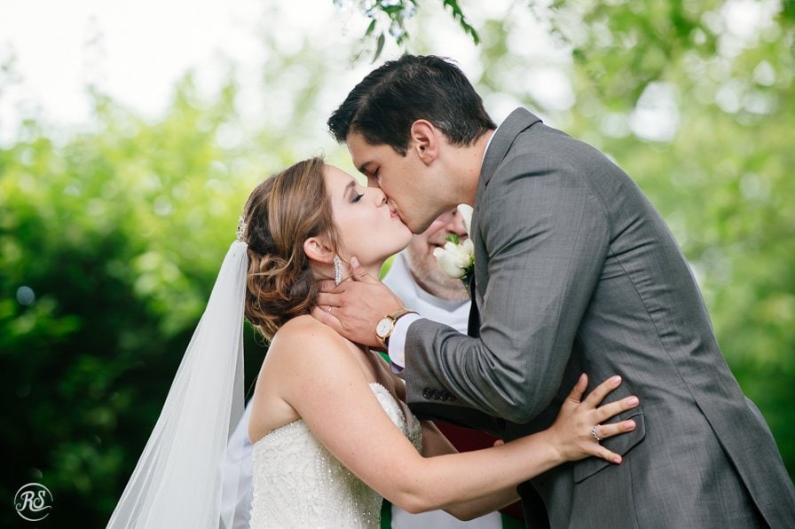 first wedding day kiss