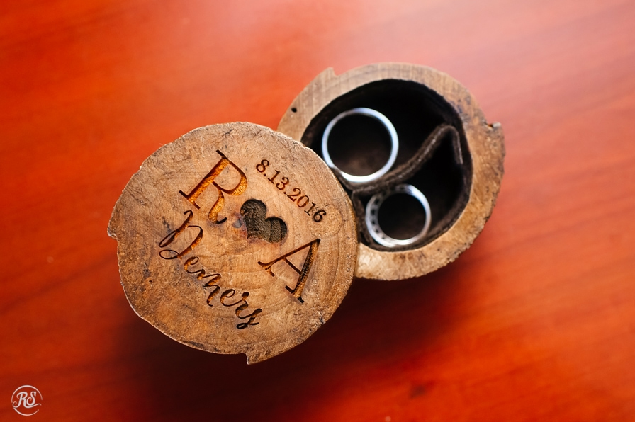Engraved Wood Ring box 