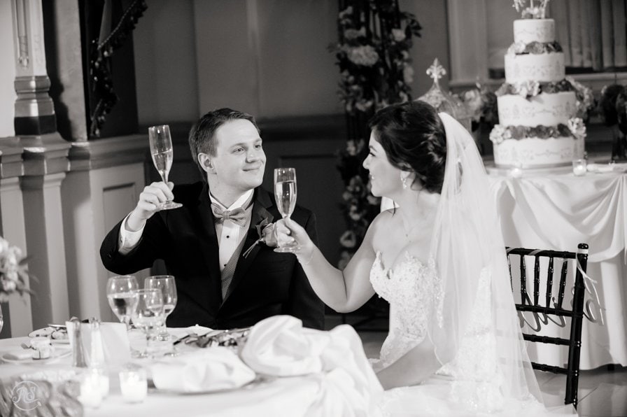 Bride and Groom wedding toast