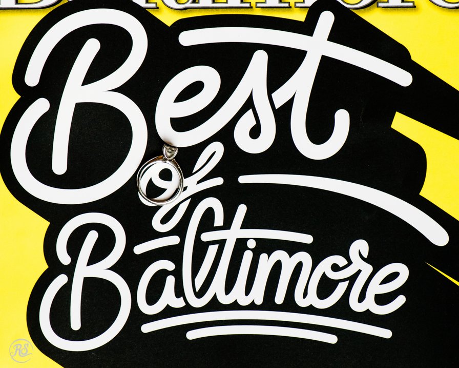 Best of Baltimore Magazine with engagement ring