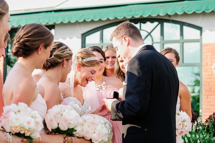 Groom surprises bride with ring