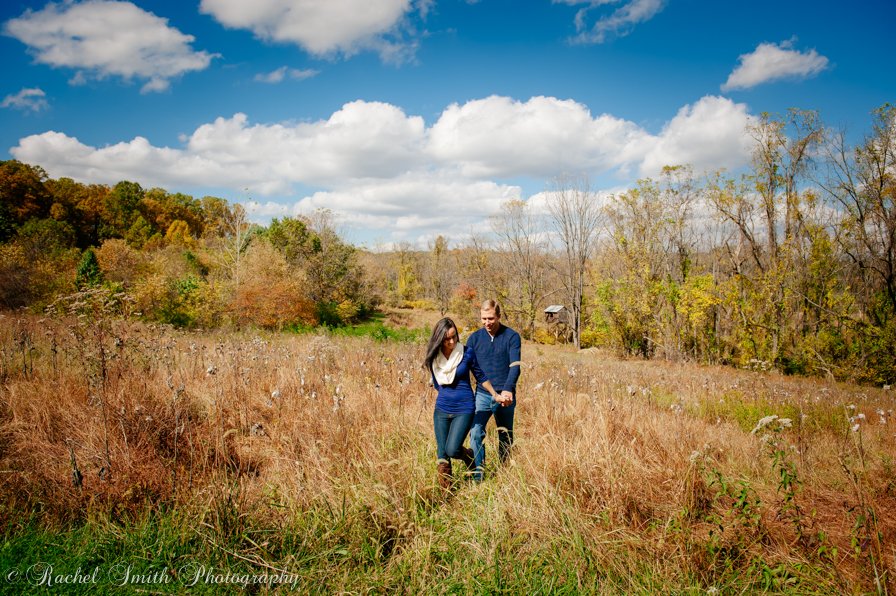 Fall Engagement Photography, Autumn Engagement Photos, Cotton Field