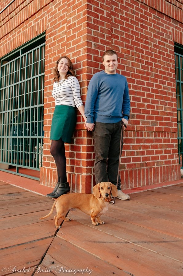 Fells Point Baltimore Engagement Session With Dog