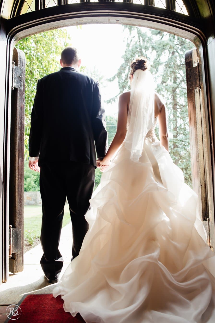 Bride and Groom in doorway 