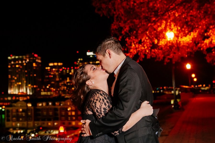 Federal Hill Night Time Engagement Session