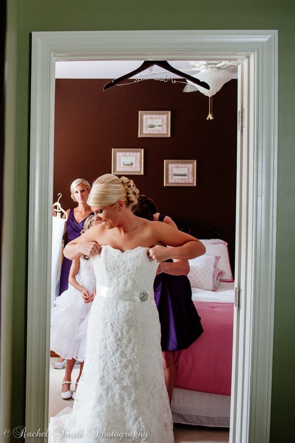 Bride getting ready