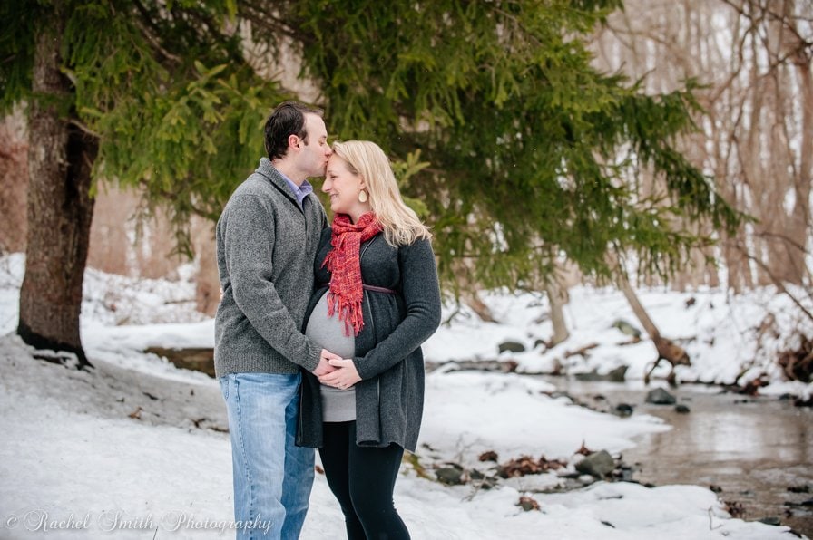 Snowy Maternity Session Photography