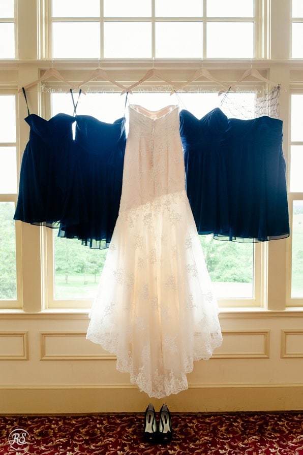 Wedding gown and bridesmaids dresses