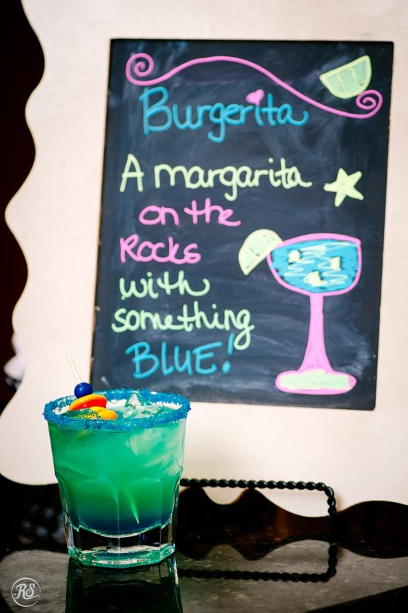 Something Blue Wedding cocktail 