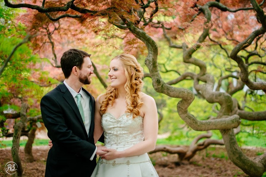 Groom and Bride at the cylburn arboretum 
