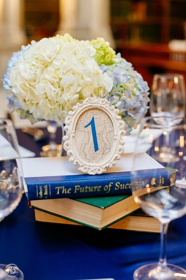 George Peabody Library Wedding Centerpieces 