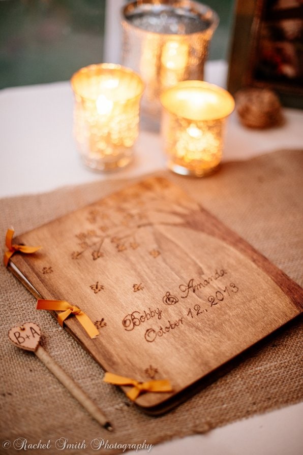 Wood Wedding Guest Book
