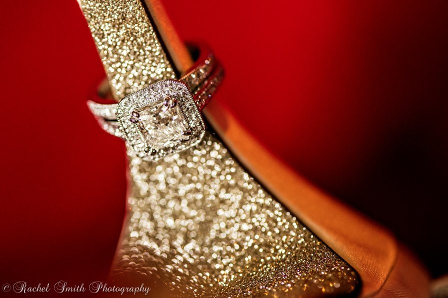 Glittery wedding shoes