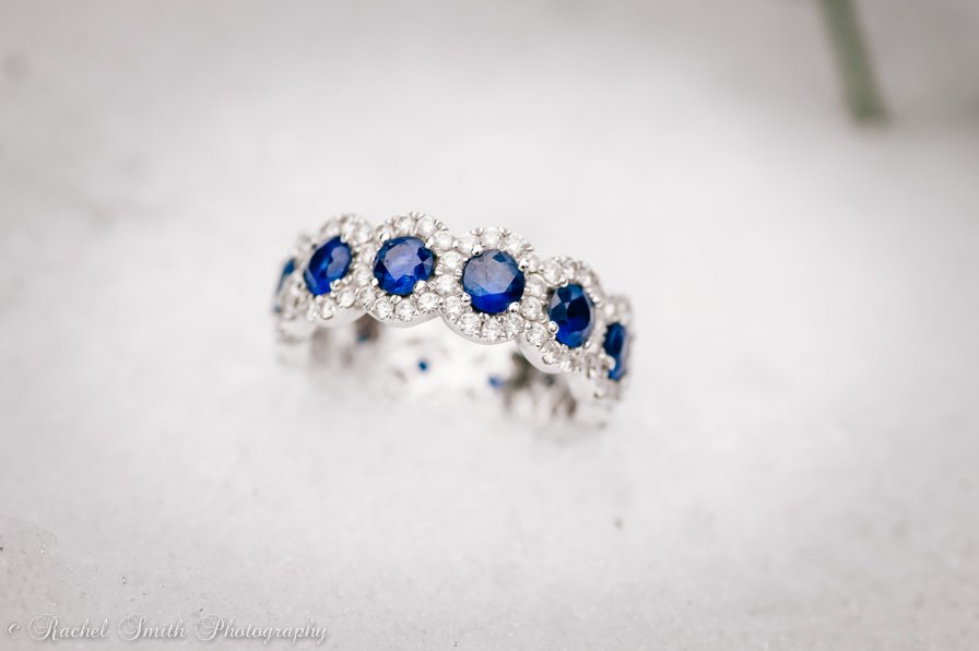 Snowy Engagement- Sapphire Engagement Ring