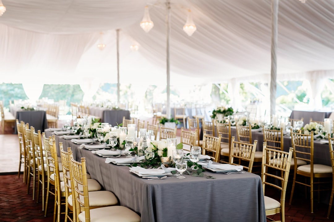 Tented reception at Belmont Manor Maryland