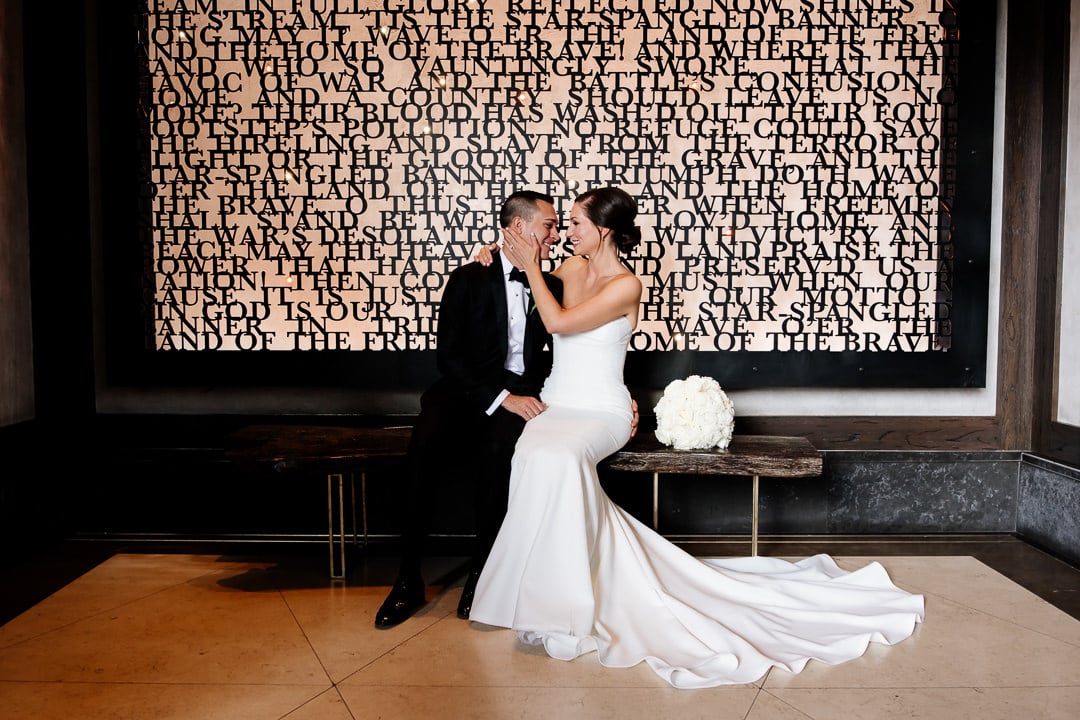 Photo of a Bride and Groom at the Baltimore Pendry Hotel