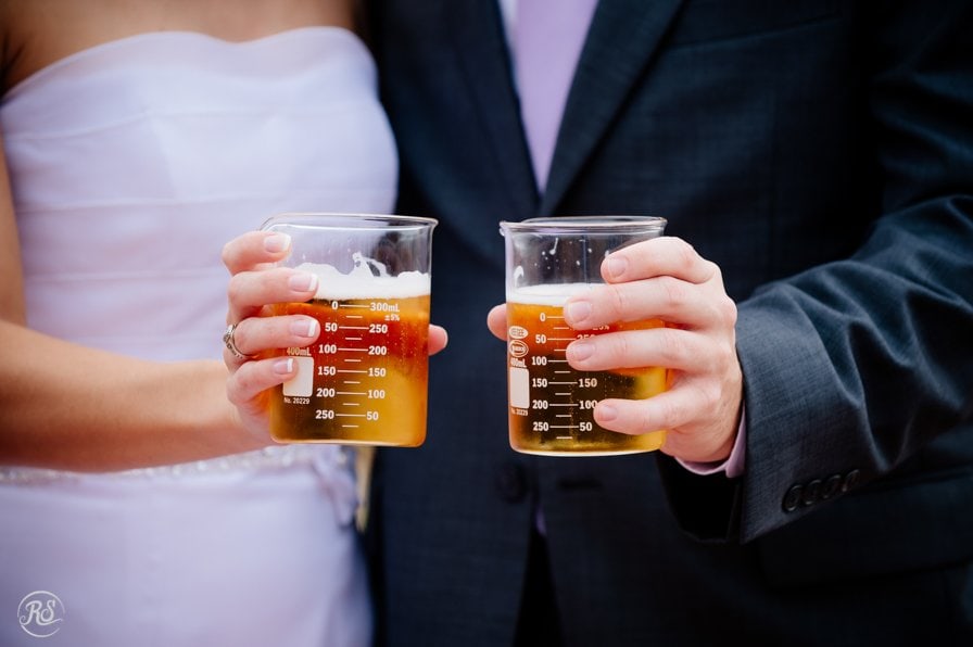 Science themed wedding with Beaker glasses