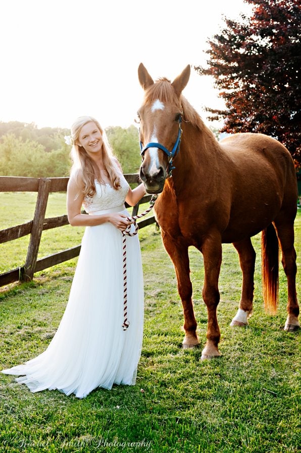 Bride with horse Country Chic