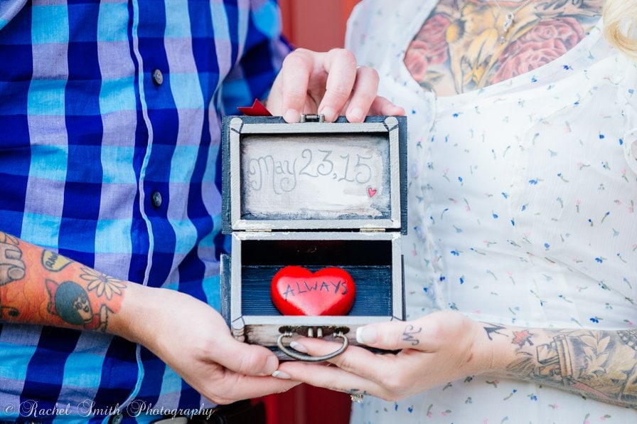 Love Box with Heart and Wedding Date
