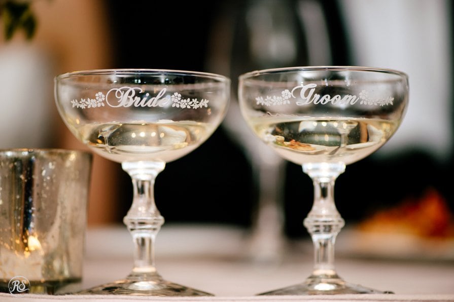 Bride and Groom champagne Glasses 