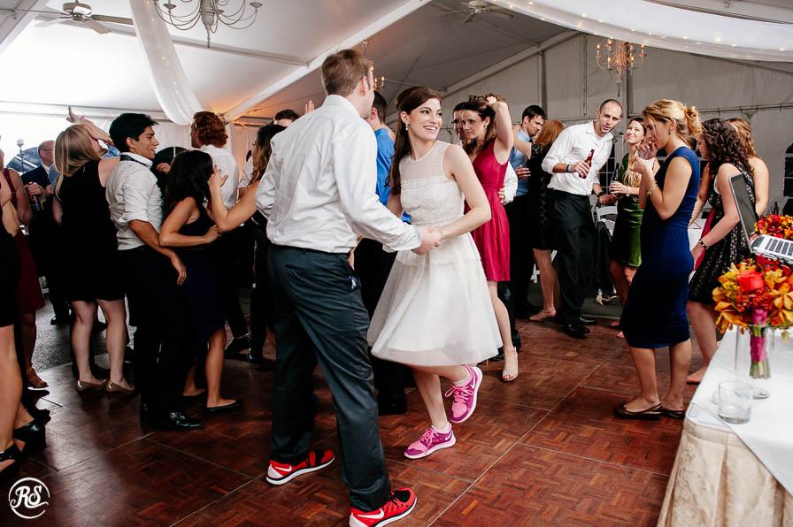 Getting down with wedding day sneakers 