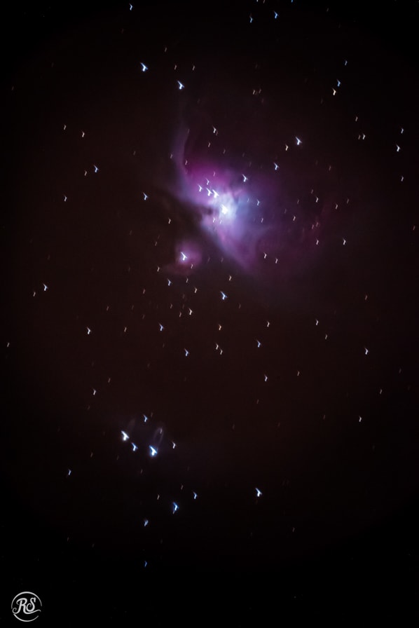 The Orion Nebula is one of the brightest nebulae, and is visible to the naked eye in the night sky. M42 is located at a distance of 1,344 ± 20 light years.