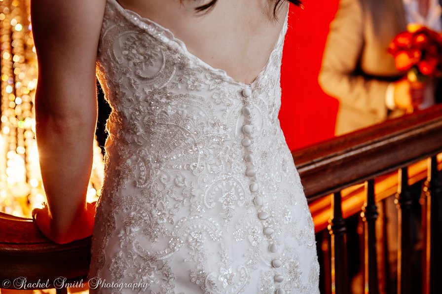 wedding dress with back buttons