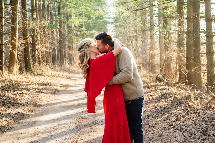 Romantic Wooded Engagement Photos