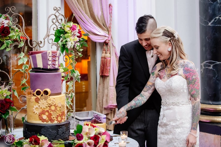epic steampunk wedding cake