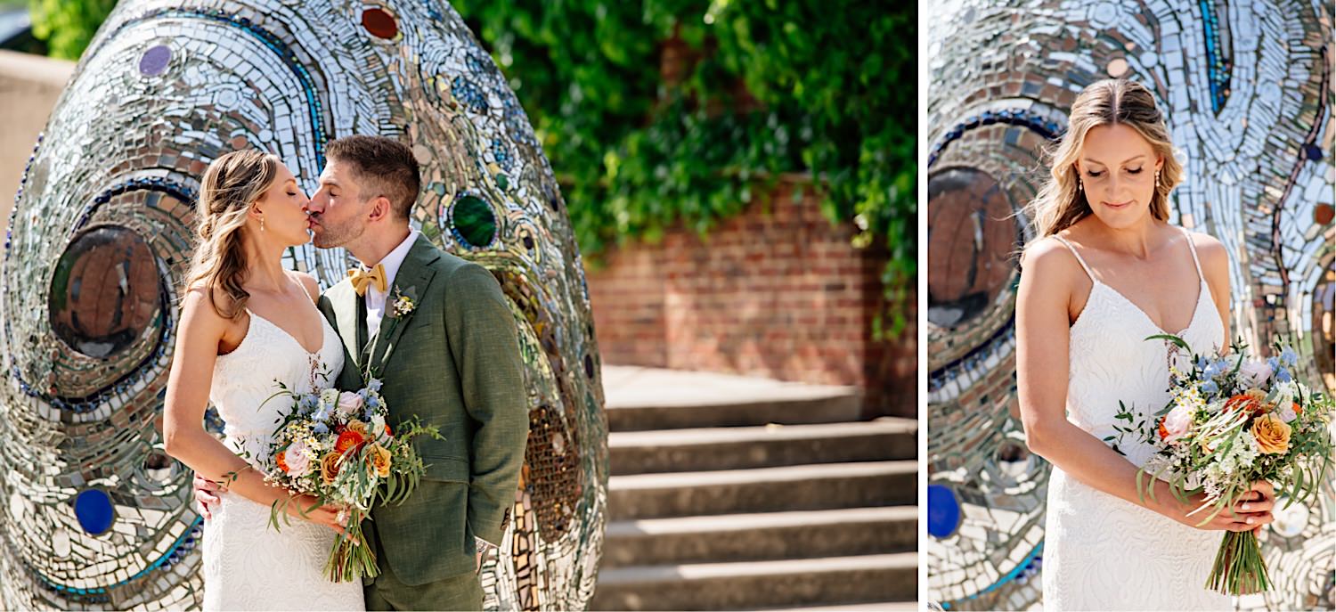 springtime outdoor wedding at museum in baltimore