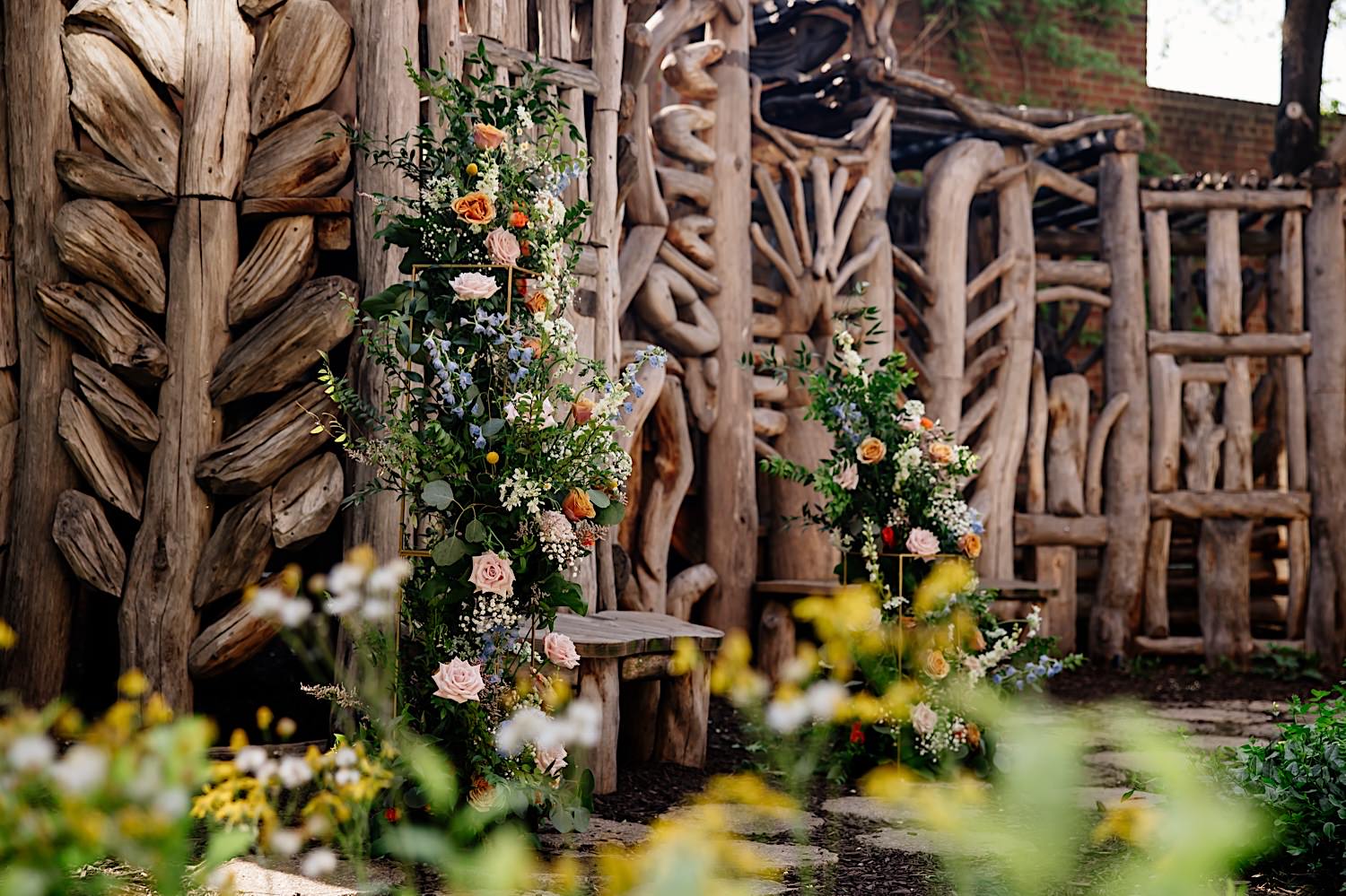 wild flower garden wedding in baltimore