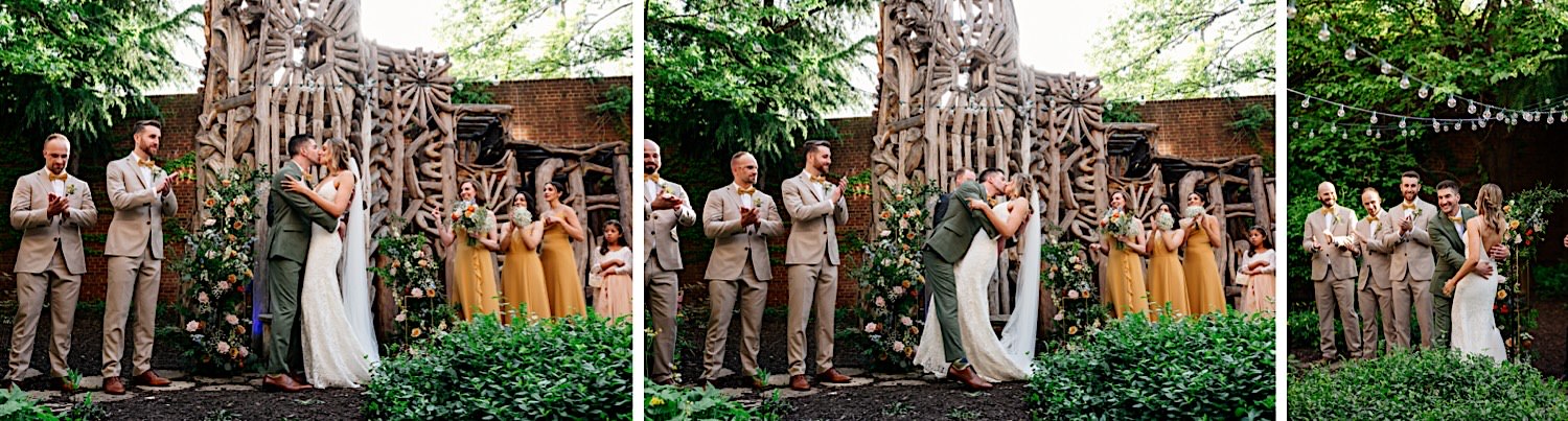 art museum garden wedding ceremony
