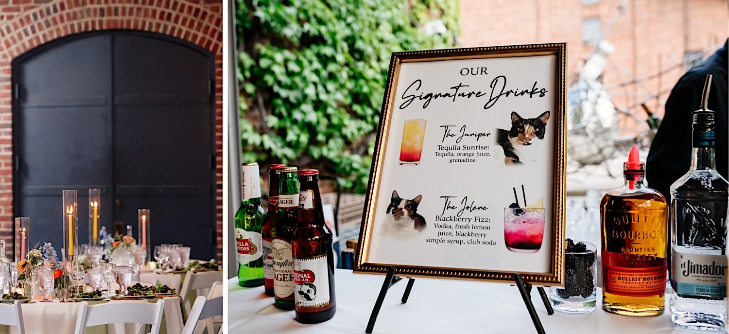 signature drink sign with cats