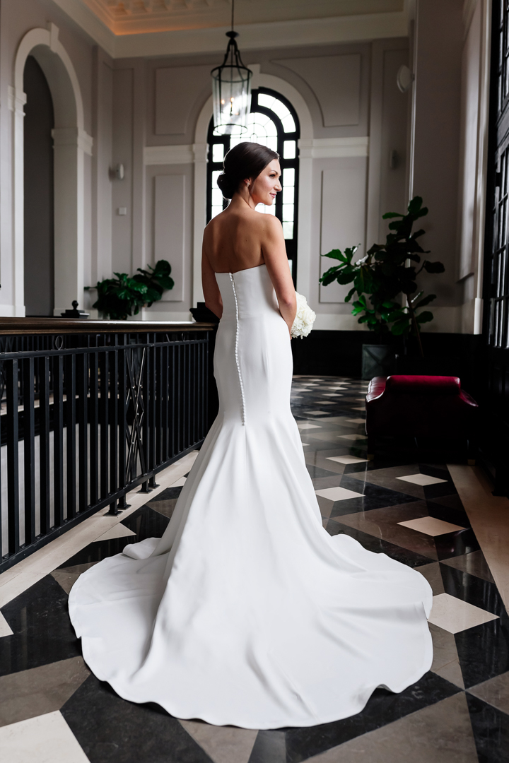 Bride portrait at the Pendry wedding venue in Baltimore